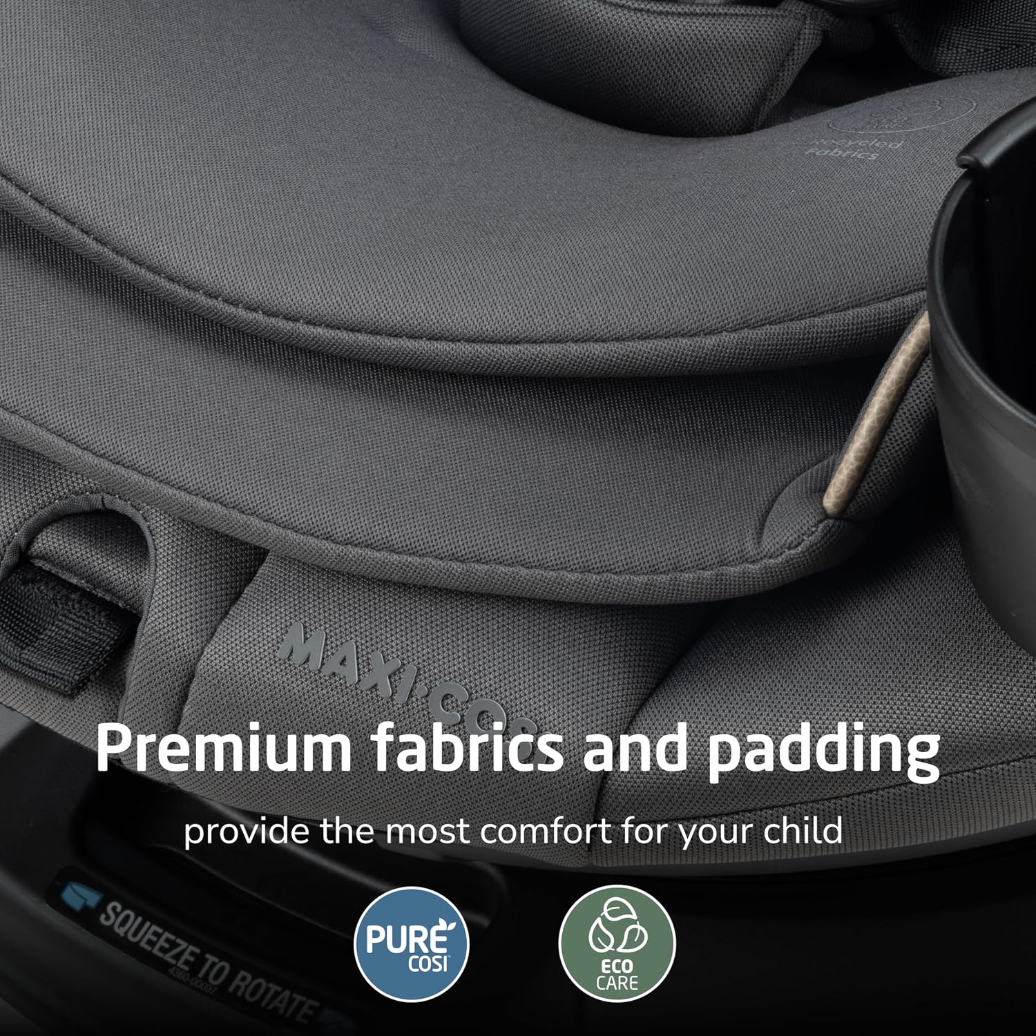 Maxi-Cosi Andi 360 Rotating All-in-One Baby Convertible Car Seat, Rear Facing, Forward Facing Infant Toddler Booster, Easy Rotation, Tension System, Harness Adjust, Escargot