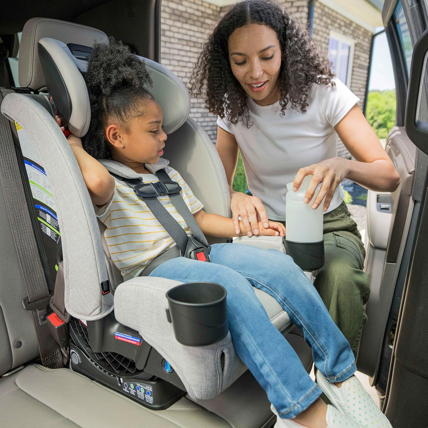 Britax One4Life Slim All in One Car Seat, Up to 10 Years of Use with Rear Facing, Forward Facing, & Booster Modes, 17.5' Slim Car Seat Design, ClickTight Installation & SafeWash Fabrics — Raven Black