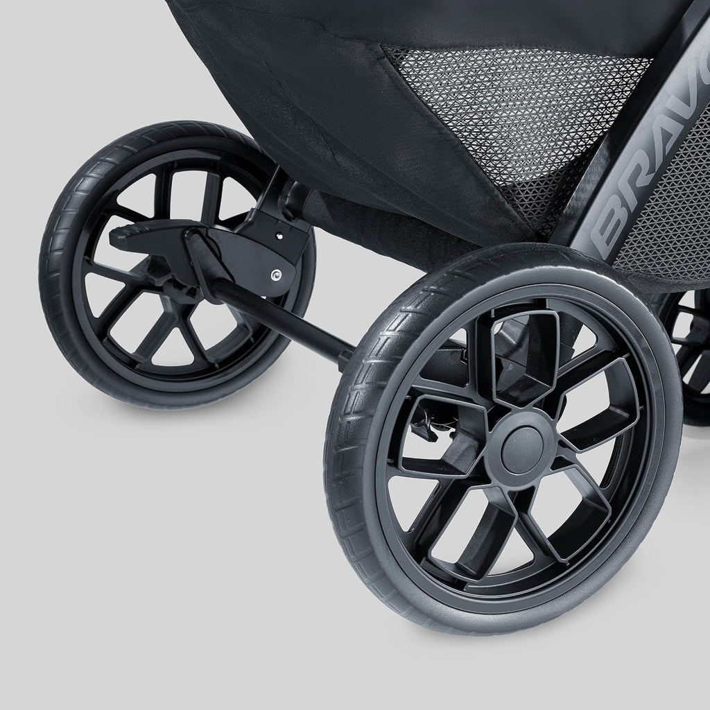 Chicco Bravo LE ClearTex 3-in-1 Trio Travel System, Bravo LE Quick-Fold Stroller with KeyFit Max ClearTex Infant Car Seat and Base, Atlas/Grey