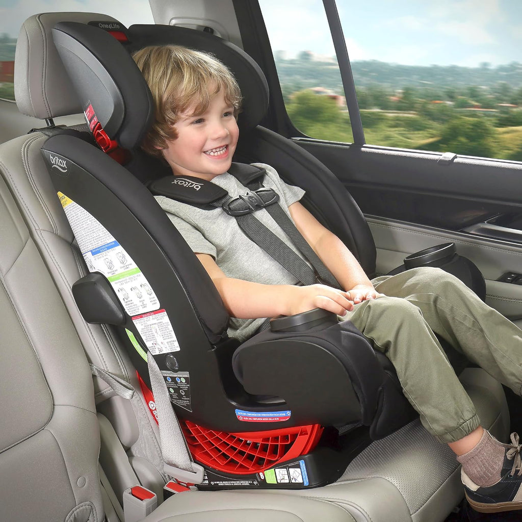 Britax One4Life All-in-One Car Seat, Up to 10 Years of Use, Rear Facing, Forward Facing, & Booster Modes, Extended Rear-Facing, ClickTight Installation & Breathable SafeWash Fabrics — Mineral Gray