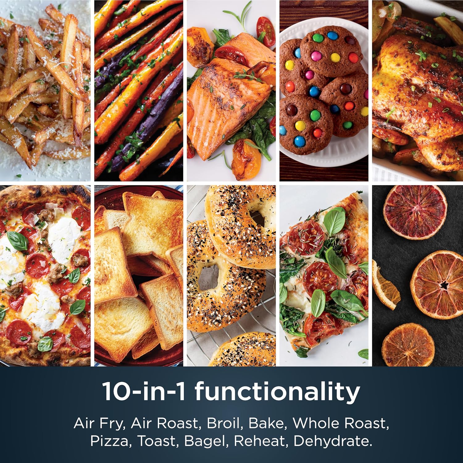 Ninja Air Fryer & Toaster Oven Combo | 10-in-1 Prestige Smart XL Countertop Oven | Bake up to 20 Cookies, Fit up to a 12lb Turkey | Pizza, Toast, Bake, Dehydrate | 1800 Watt | Stainless Steel | DT501