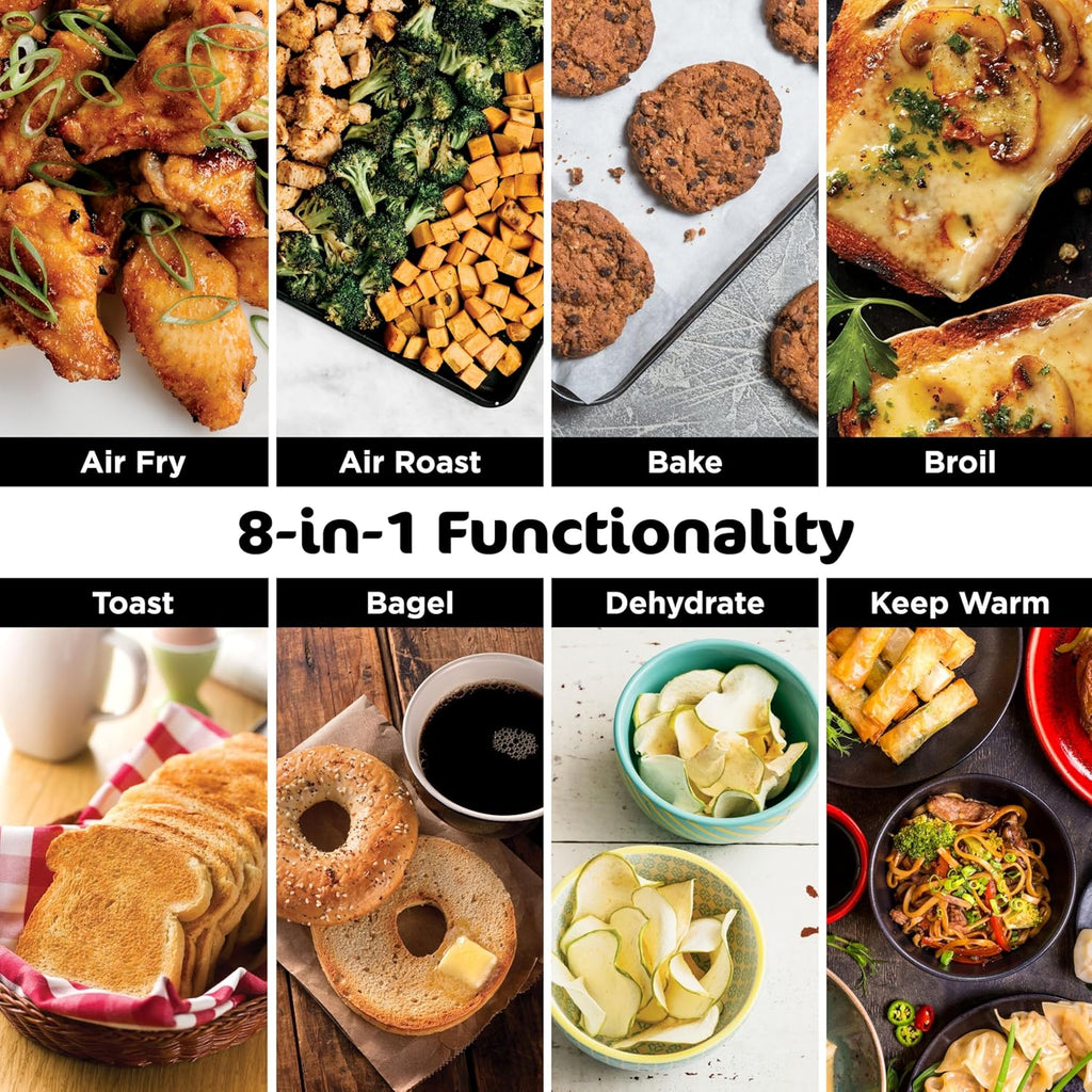 Ninja Digital Air Fryer & Toaster Oven | 8-in-1 Functionality | Flip-Up Design | XL Capacity | Air Fry Basket, Sheet Pan, Wire Rack & Crumb Tray | 1800 Watt | Silver | SP101