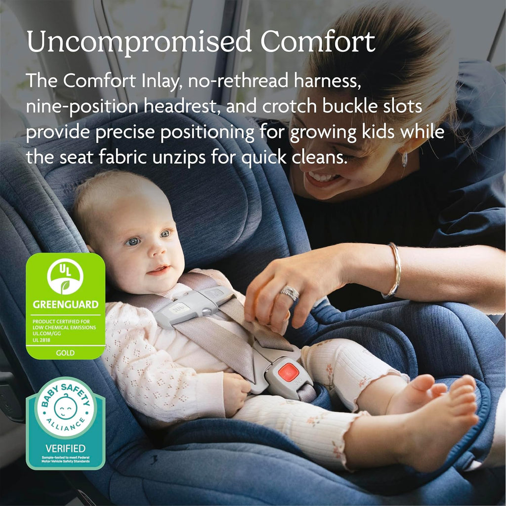 UPPAbaby Rove Convertible Car Seat - 2-in-1 Rear + Forward Facing - Quick + Secure 3-Step Install - Intuitive Safety Technology + Comfort Features - Cup Holder Included - Kavneer (Almond Mélange)