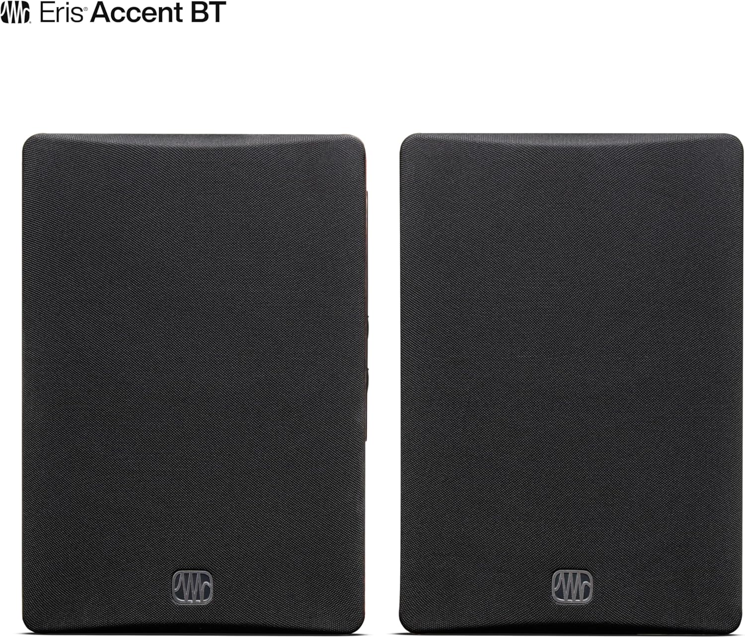 PreSonus Eris Accent BT 60W Powered Bookshelf Bluetooth Speakers – Studio Monitors for Turntable, Home, 4' Woofer, Silk Tweeter, USB-C, Optical, RCA, Coax, Remote, Sub Out, Wired Option, Wood Grain
