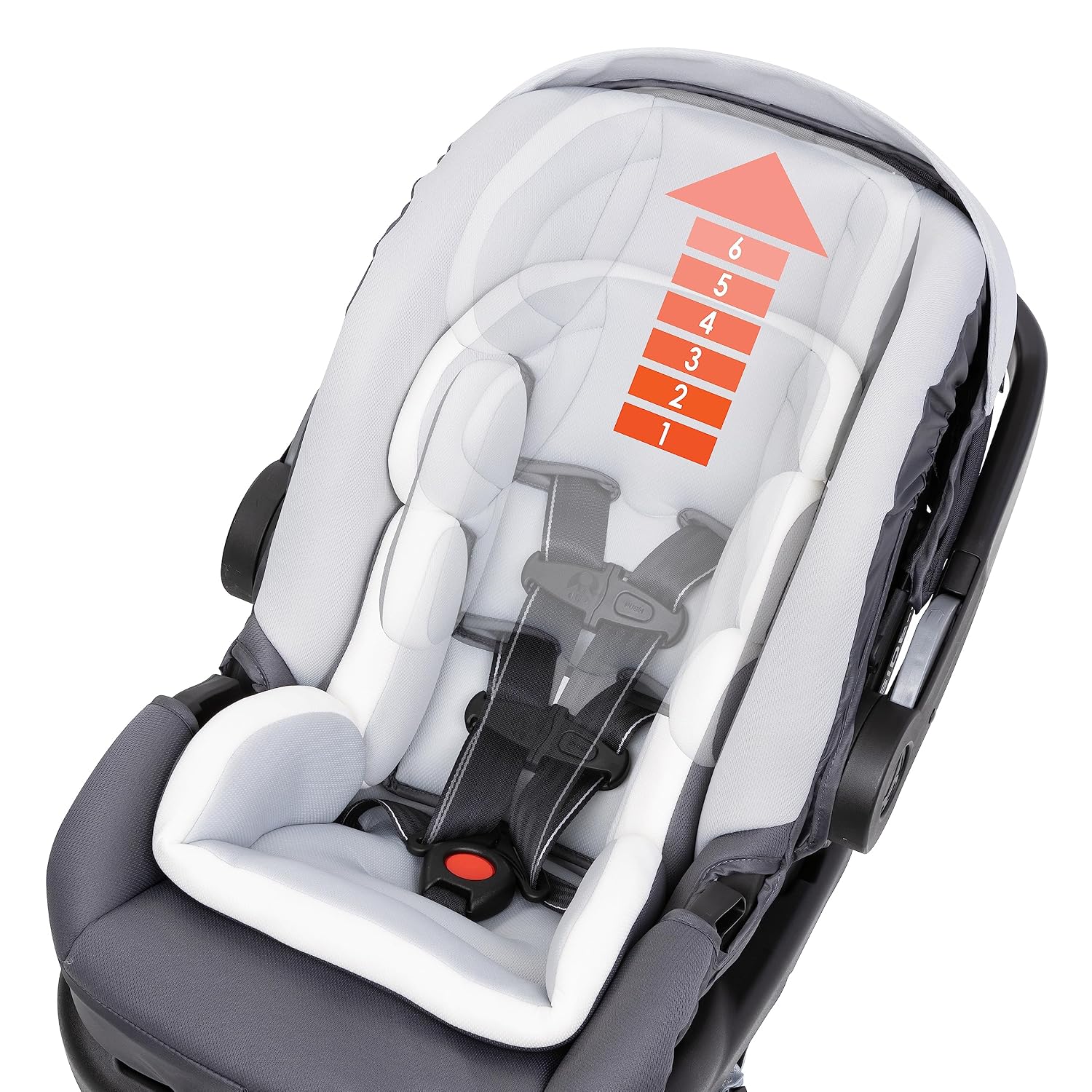 Baby Trend Secure-Lift Infant Car Seat, Dash Grey – Compact Lightweight Carrier, Infant Comfort Cushioning, Adjustable Harness Fit