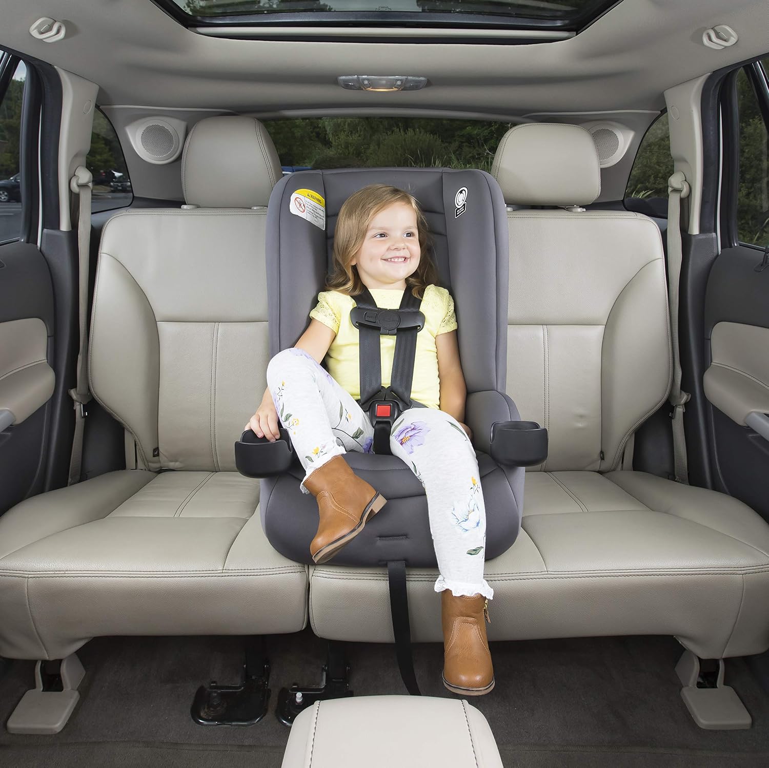Safety 1st Jive 2-in-1 Convertible Car Seat, Rear Facing Car Seats for Babies (5-40 lbs, 19-40'), Forward Facing Carseat for Toddlers (22-65 lbs, 29-49'), Night Horizon