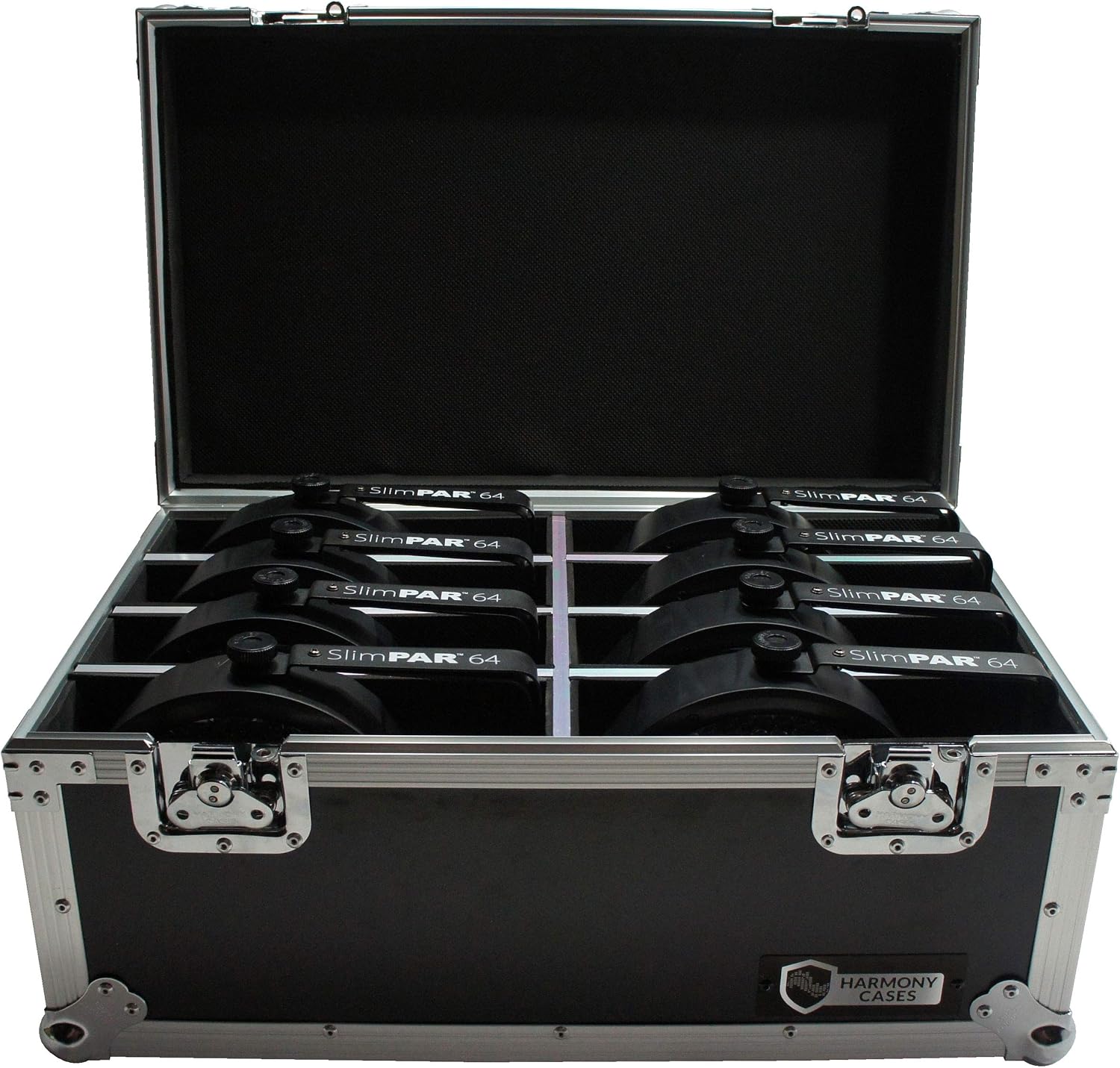 Harmony Audio HC8SLIMPAR64 Lighting 8 Space Slimpar Can Light Flight Custom Case New