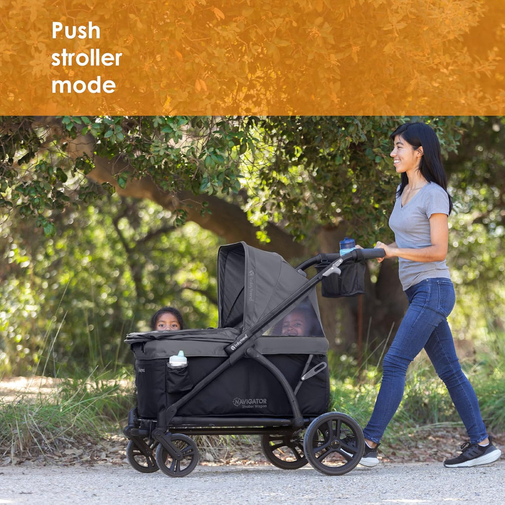 Baby Trend Navigator 2-in-1 Stroller Wagon, Dash Black
