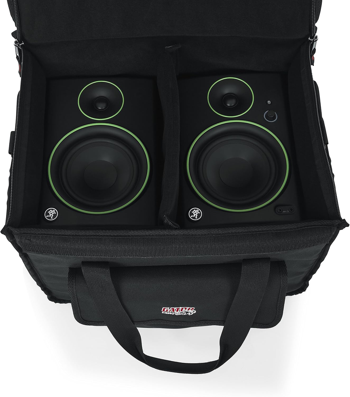 Gator Cases Studio Monitor Tote Bag Holds (2) Powered Monitors Up to 5' Driver Range, Fits JBL, Mackie, KRK, & More (G-STUDIOMON1)