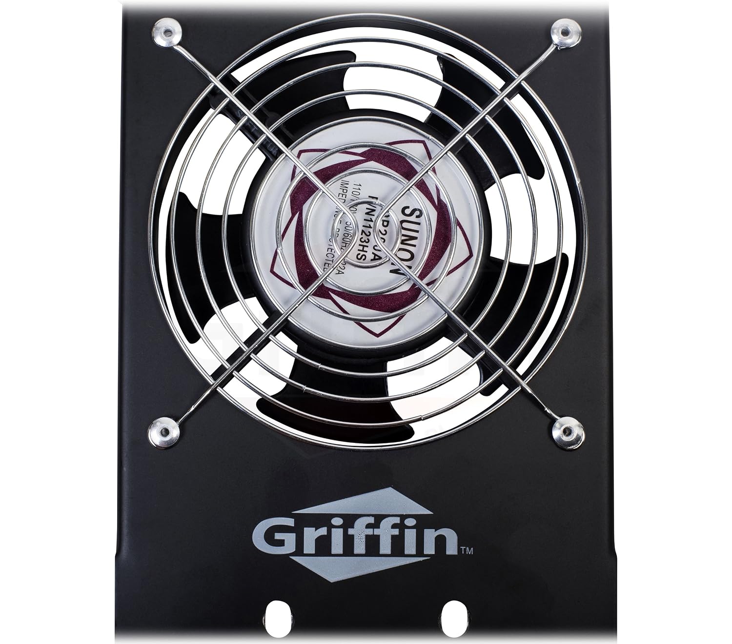 GRIFFIN Rackmount Exhaust Fan (UltraQuiet X Edition) 4-Pack– 3U Triple Cooling Fans, Keep Studio Audio Equipment Gear Cool – Rack Mount on Network IT System Server Rails – Temperature Control Panel
