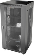 27U Wall Mount Server Rack Cabinet, 19' Enclosed Network & IT Rack, 24' Deep, Locking Mesh Door