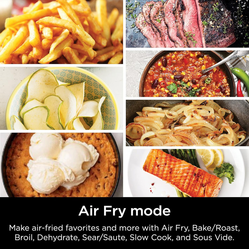 Ninja SF301 Speedi Rapid Cooker & Air Fryer, 6-Quart Capacity, 12-in-1 Functions to Steam, Bake, Roast, Sear, Sauté, Slow Cook, Sous Vide & More, 15-Minute Speedi Meals All In One Pot, Sea Salt Gray