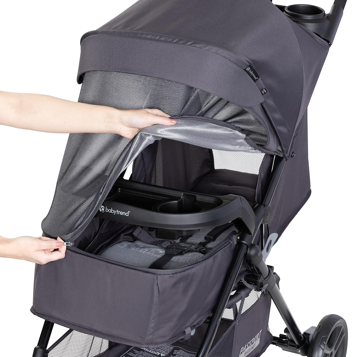 Baby Trend Passport Carriage Travel System, Silver Sky