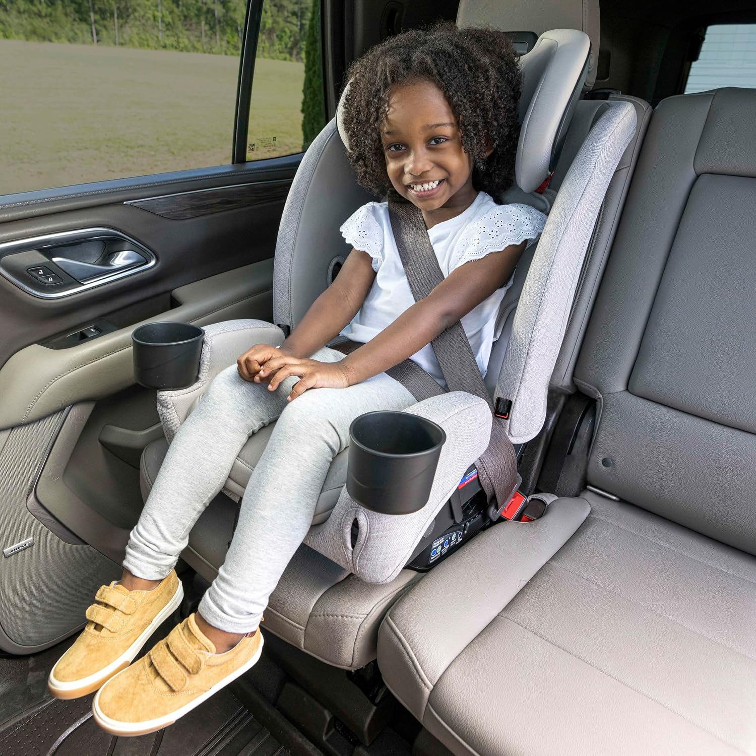 Britax One4Life Slim All in One Car Seat, Up to 10 Years of Use with Rear Facing, Forward Facing, & Booster Modes, 17.5' Slim Car Seat Design, ClickTight Installation & SafeWash Fabrics — Raven Black