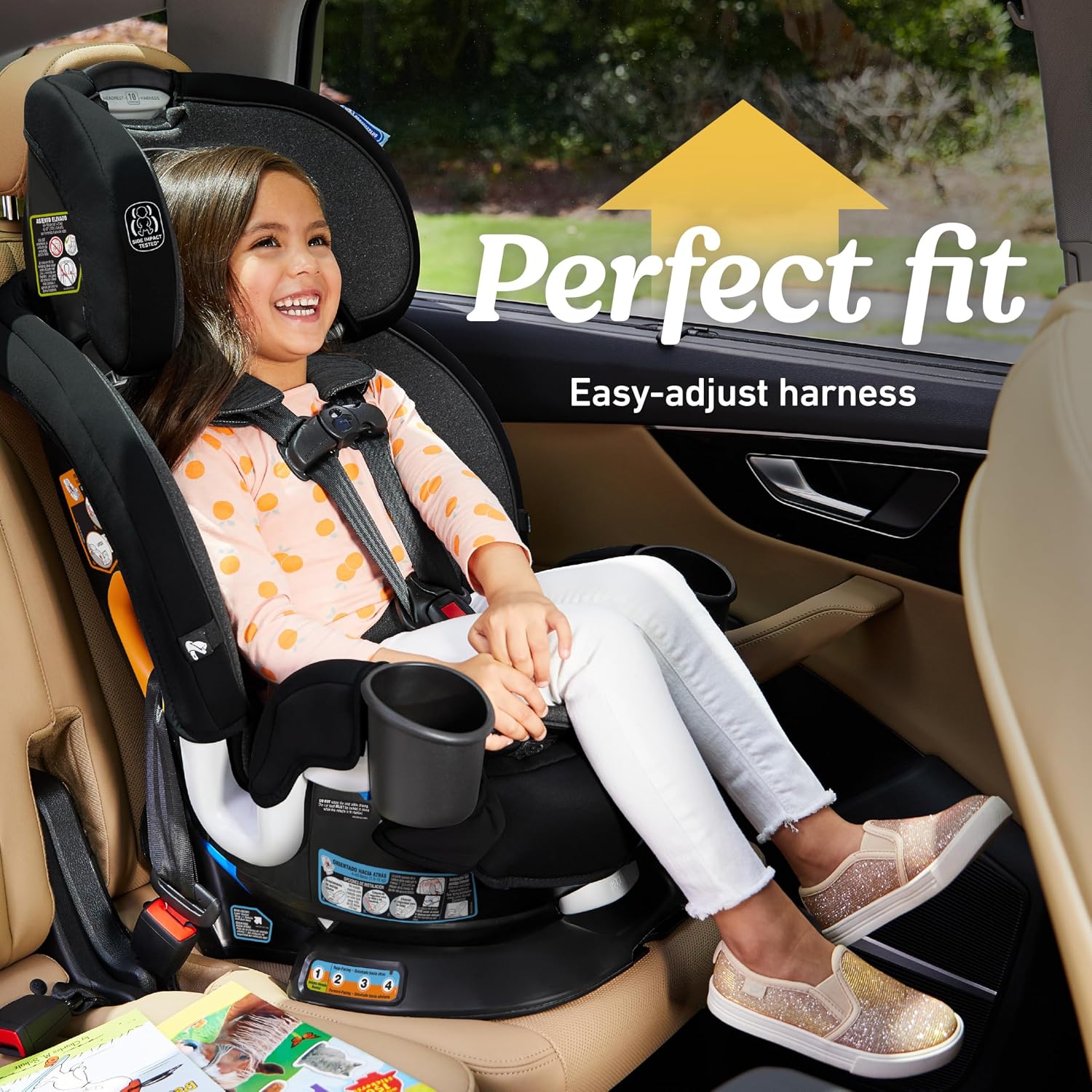 Graco® Turn2Me 3-in-1 Rotating Convertible Car Seat Rear to Forward Facing & Highback Booster Easy Installation Brighton