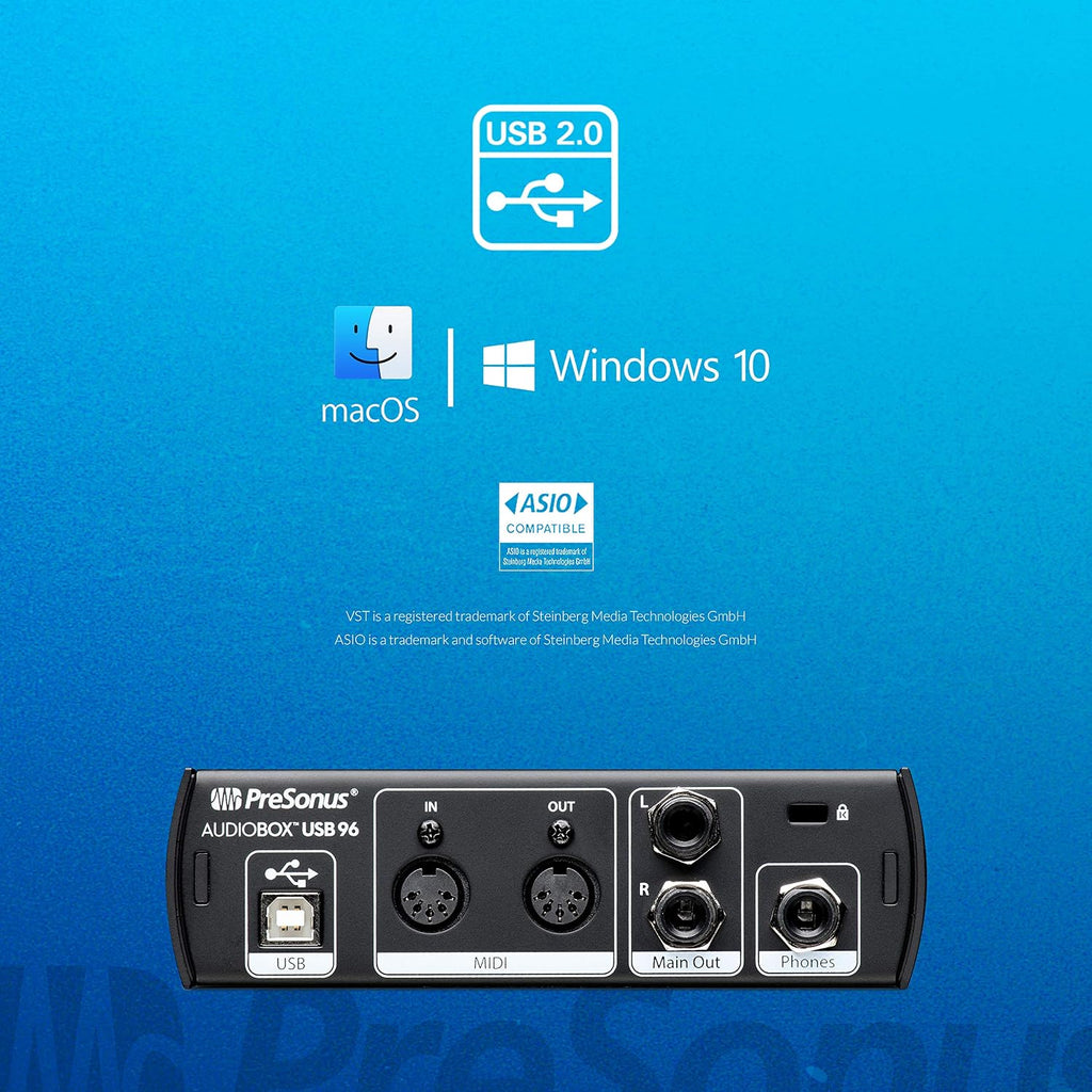 PreSonus AudioBox USB 96 Studio Recording Package with Studio One Pro Software