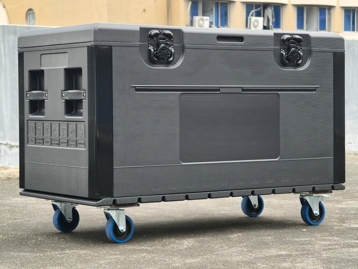 Cable Trunk Road Case Professional Stackable ATA Rolling Storage Road Cases with Wheels Lockable Casters Waterproof Touring Utility Tours for Pro Audio & DJ Equipment (44x22x24 Inches)