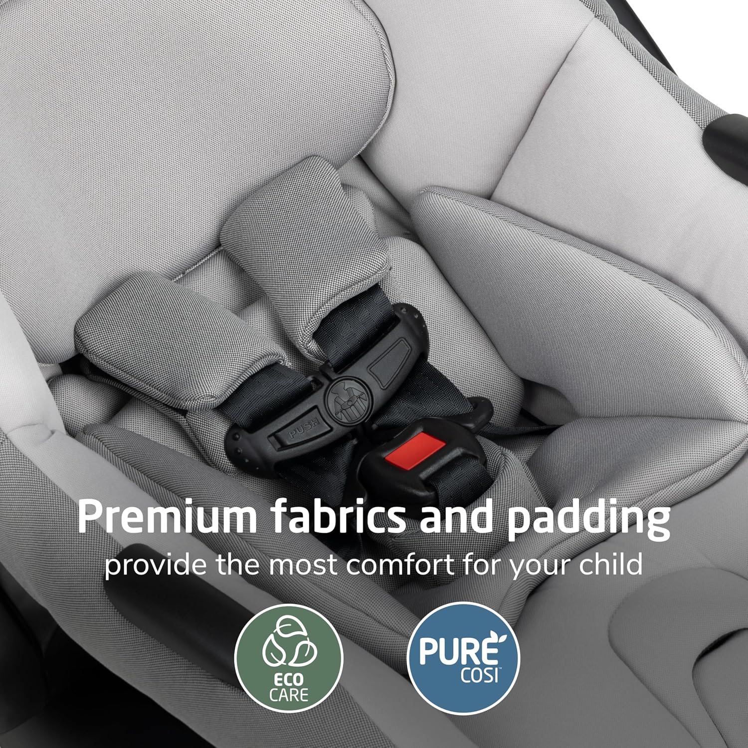 Maxi-Cosi Mico Pro Baby Infant Car Seat, Ventilated Chair Design, Soft Headrest Pad, Easy-Install Latch, Adjustable Belt Guide, 3-Position Base, Stroller-Ready, Fits 4-30 lbs, up to 32 in, SeaDrift