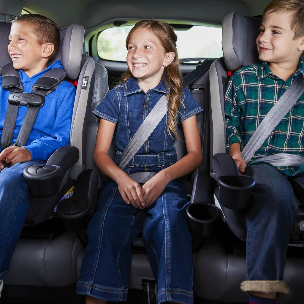 Safety 1st EverSlim 4-in-1 Convertible Car Seat, SecureTech Chest Clip, Ultra-Slim, 4-Mode Infant to Booster, Baby Car Seat, Fits 5-100 lbs, Memory Foam, Fiddlehead