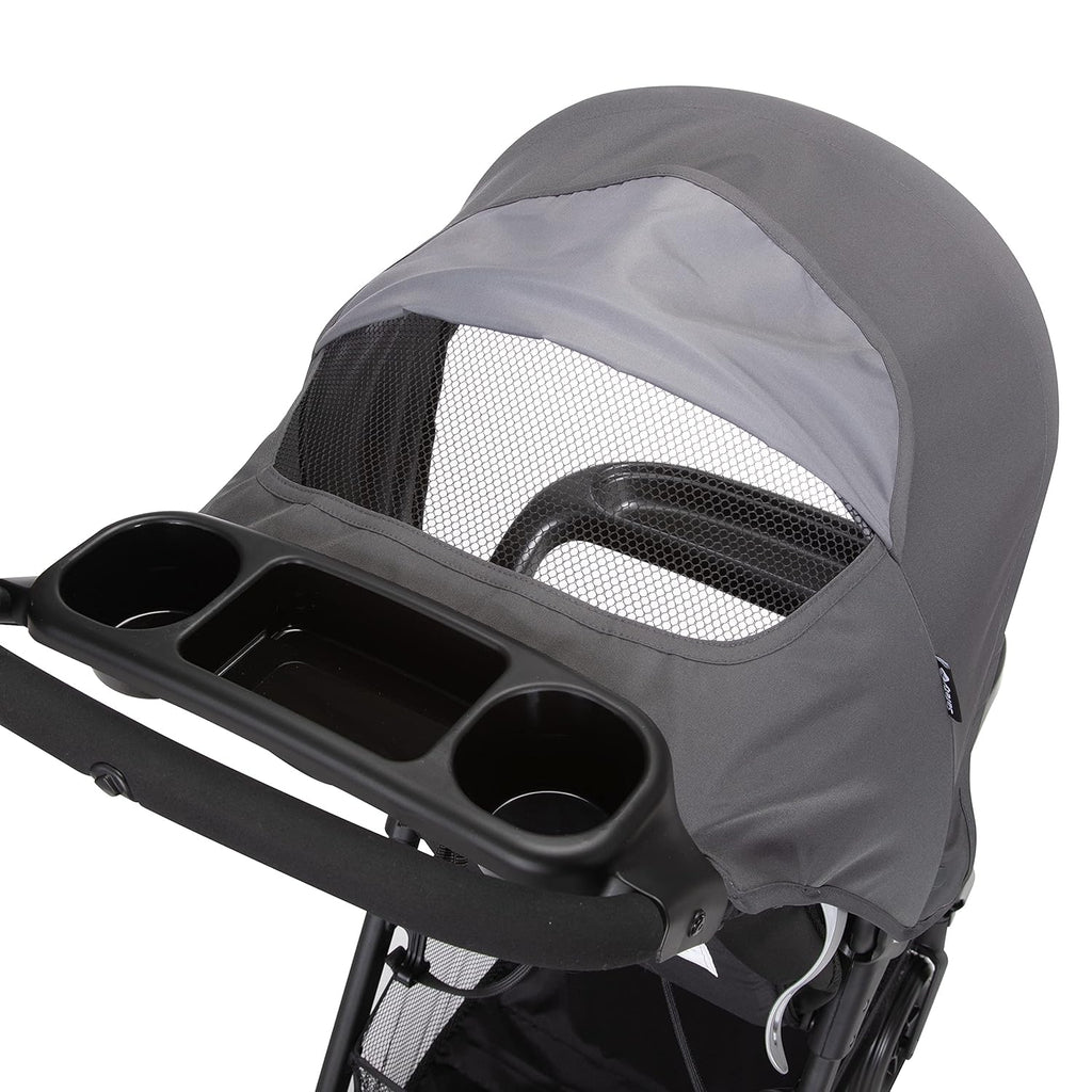 Safety 1st Smooth Ride Travel System Stroller and OnBoard FLX Infant Car Seat, Newborn to Toddler Baby Combo, Easy-Install, Large Canopy, Ample Storage, Foldable, Rear-Facing 4-30 lbs, Monument