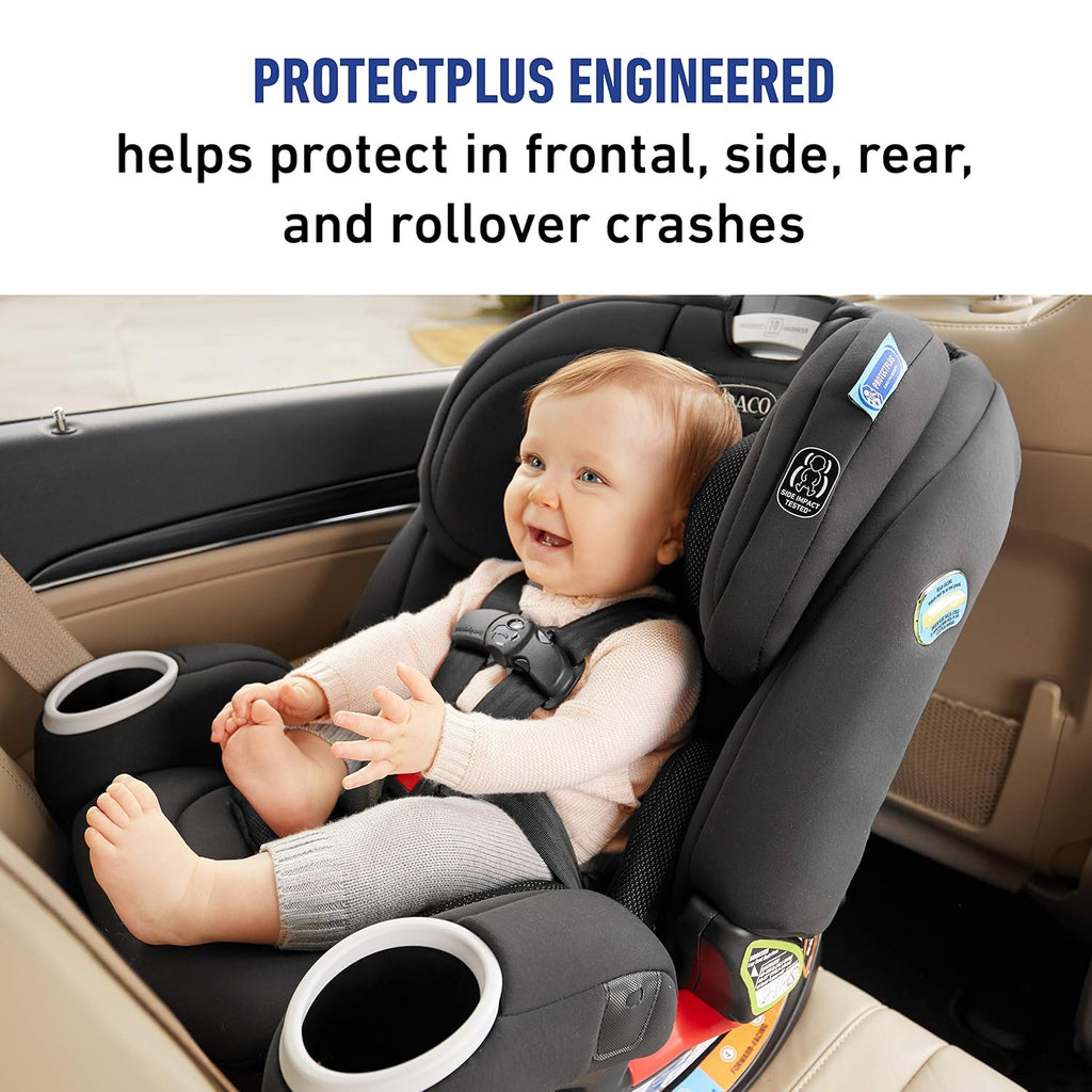 Graco 4Ever DLX SnugLock 4 in 1 Car Seat | Infant to Toddler Car Seat, with 10 Years of Use | Featuring Easy-Install SnugLock Technology, Leila , 21x19x24.5 Inch (Pack of 1)