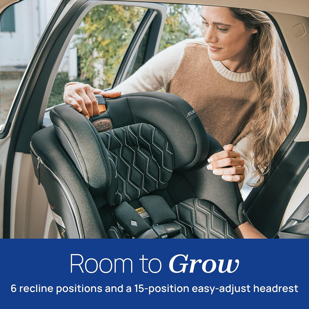 Chicco Fit360 Zip ClearTex Rotating Convertible Car Seat with Fit360 Mirror, 360 Degree Rotation for Rear-Facing and Forward-Facing Usage, Jet/Black