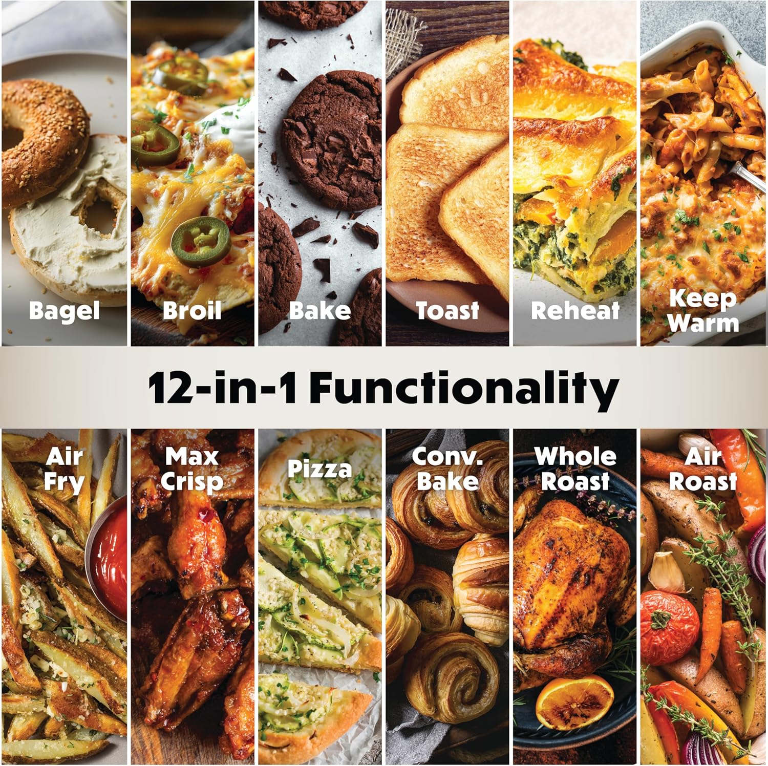 Ninja Double Oven Pro Smart XL Countertop Oven & Air Fryer | 30.2 Qt Capacity | 12-in-1 with Smart Finish & DualZone Tech to Cook 2 Meals at Once | Fits up to 4.5lb Chicken | Stainless Steel | DCT801
