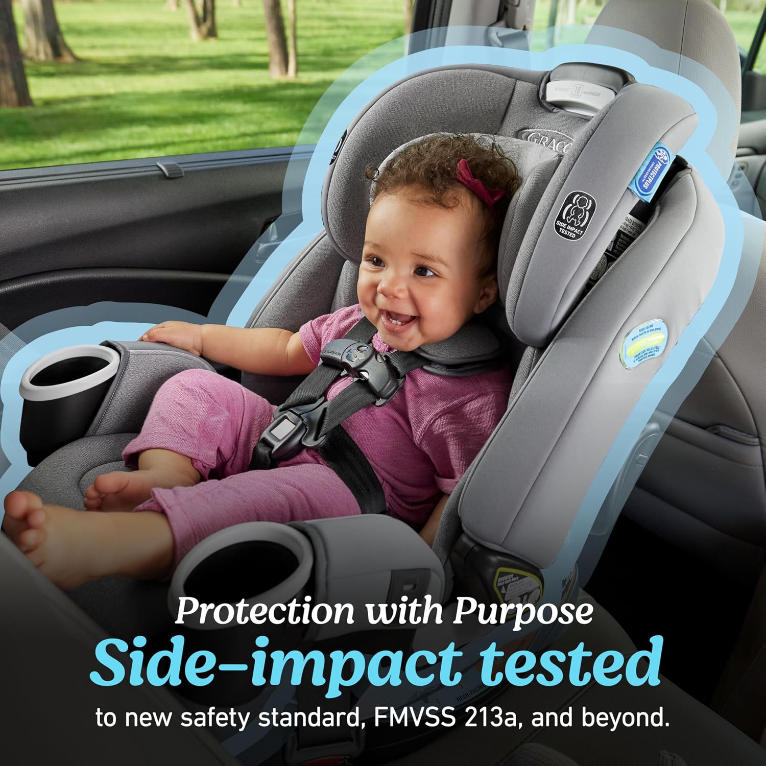 Graco® 4Ever DLX 4 in 1 Car Seat | Infant to Toddler Car Seat, Maven, Adaptable for 10 Years of Use, Size: 20x21.5x24 Inch