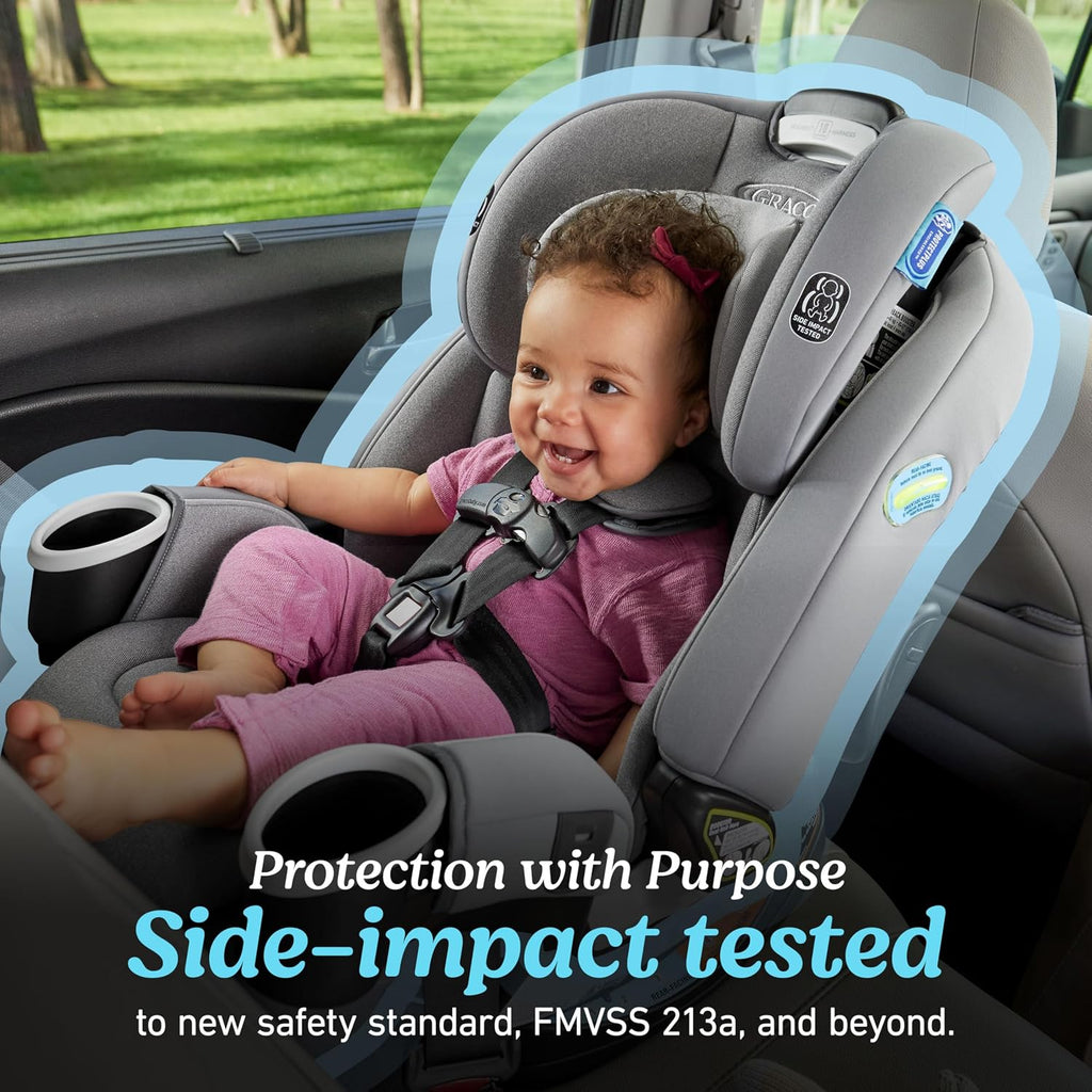 Graco® 4Ever DLX 4-in-1 Car Seat, Infant to Toddler Car Seat, with 10 Years of Use, Rear-Facing, Forward-Facing, Highback and Backless Booster Seat, Geo Pop