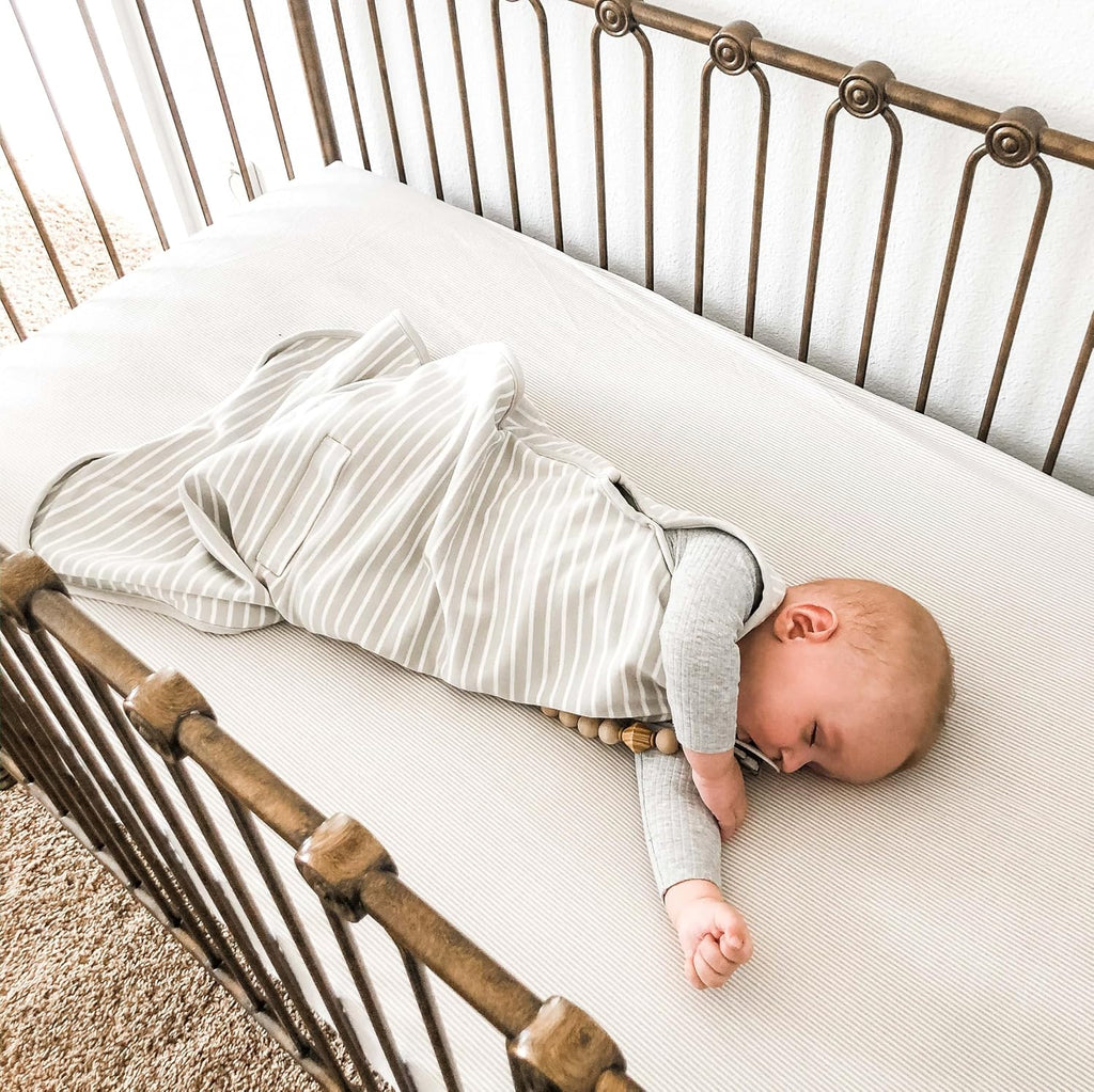 Woolino Ultimate Baby Sleep Sack – 4 Season Merino Wool Sleeping Bag, Organic Cotton Outer, Temp Regulating Blanket, Adjustable Sleep Sack Universal Size 2–24 Months - Birch Gray