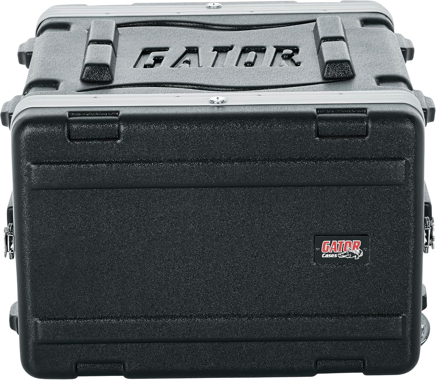 Gator Cases Lightweight Rolling 6U Rack Case with Heavy Duty Latches, Retractable Tow Handle, and Recessed Wheels, Standard 19.25' depth, (GRR-6L)