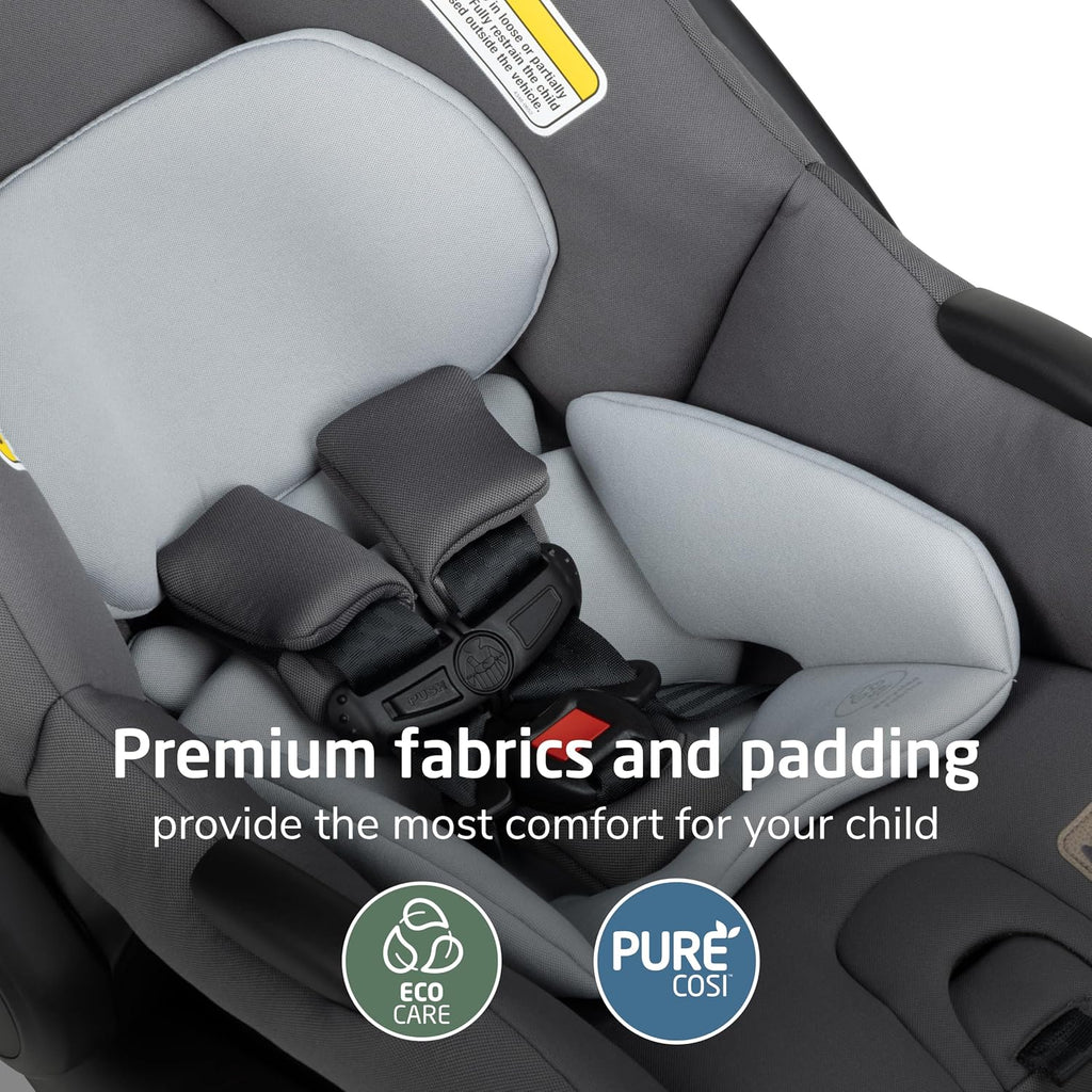 Maxi-Cosi Mico Pro Infant Car Seat, Baby Travel Seat with Adjustable Base, Stroller-Ready, Easy-Install Latch, Lightweight Design, Fits 4–30 lbs, Sea Salt