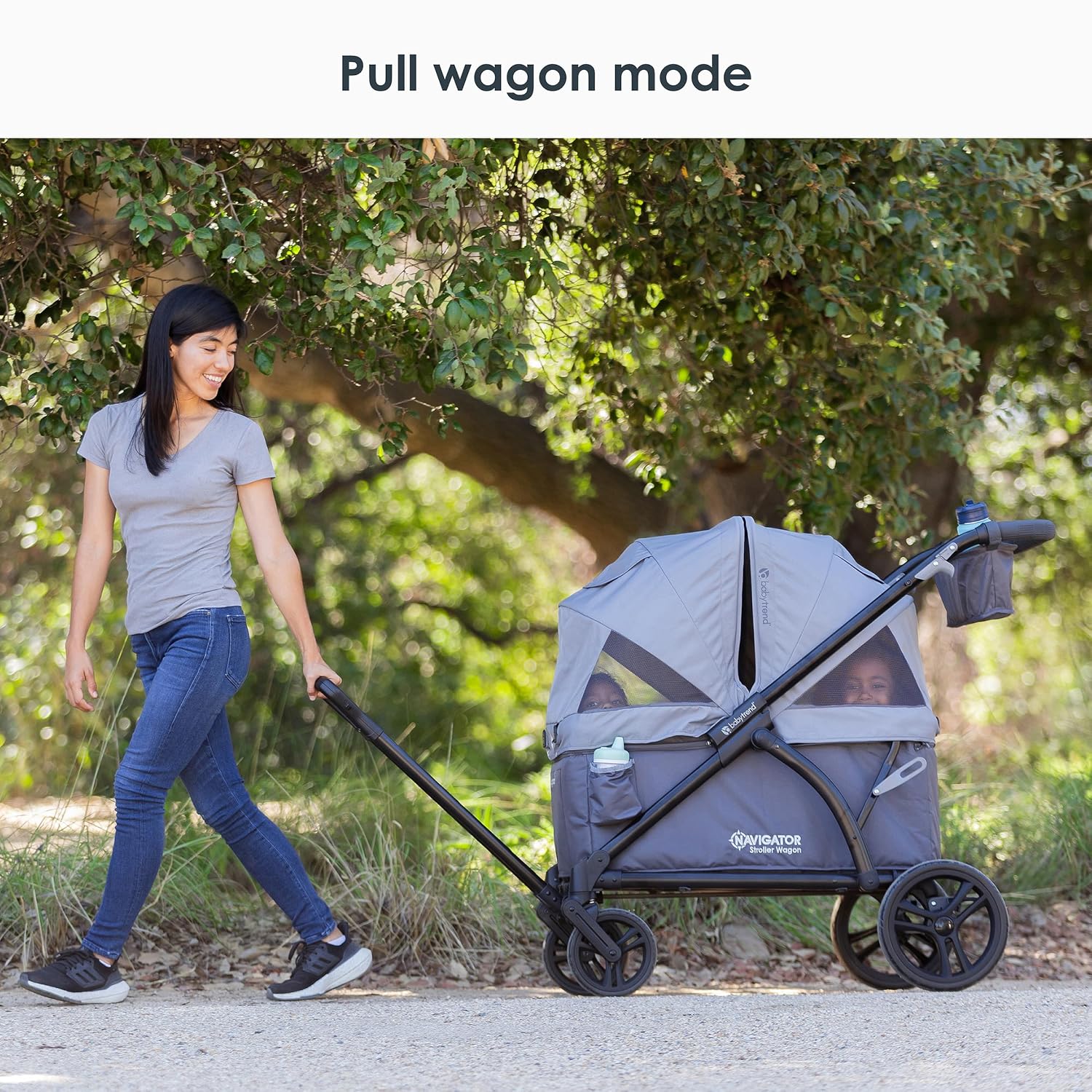 Baby Trend Navigator 2-in-1 Stroller Wagon, Madrid Grey