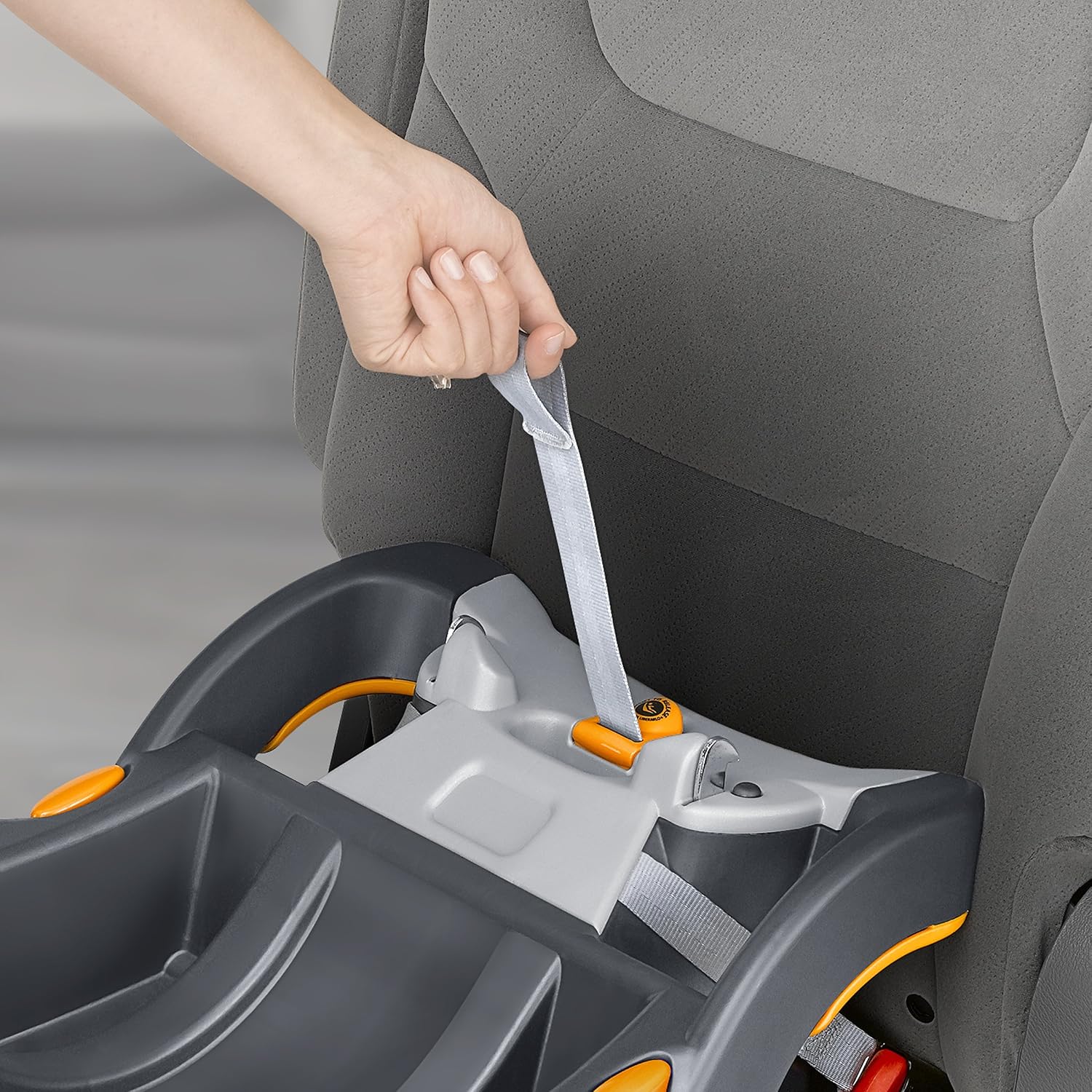 Chicco KeyFit Infant Car Seat and Base, Rear-Facing Seat for Infants 4-22 lbs., Includes Infant Head and Body Support, Compatible with Chicco Strollers, Baby Travel Gear, Encore/Black/Grey