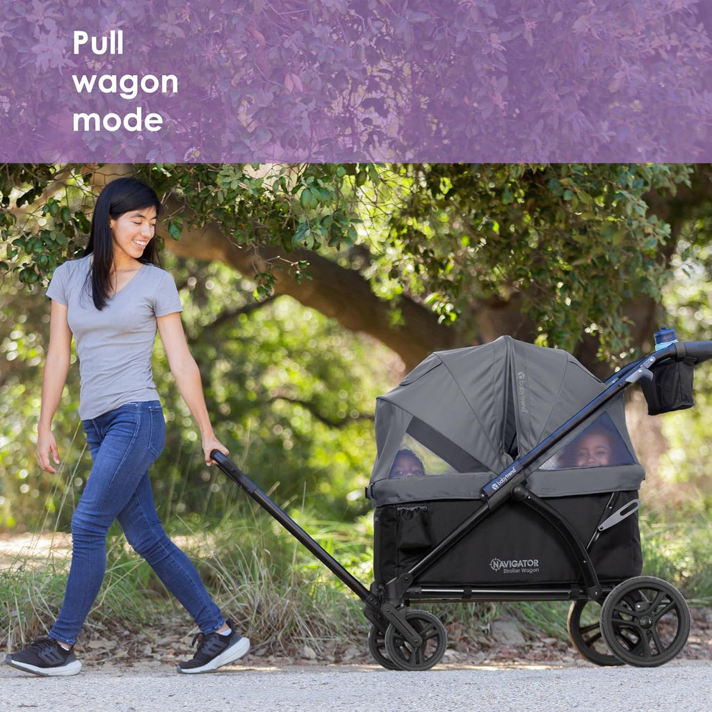 Baby Trend Navigator 2-in-1 Stroller Wagon, Dash Black
