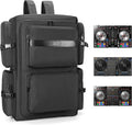 Rabjen DJ Backpack for Club Gigs, DJ Mixer Case Compatible with Pioneer DDJ-SR2, Pioneer DDJ-FLX6-GT, RANE ONE, and More Equipment