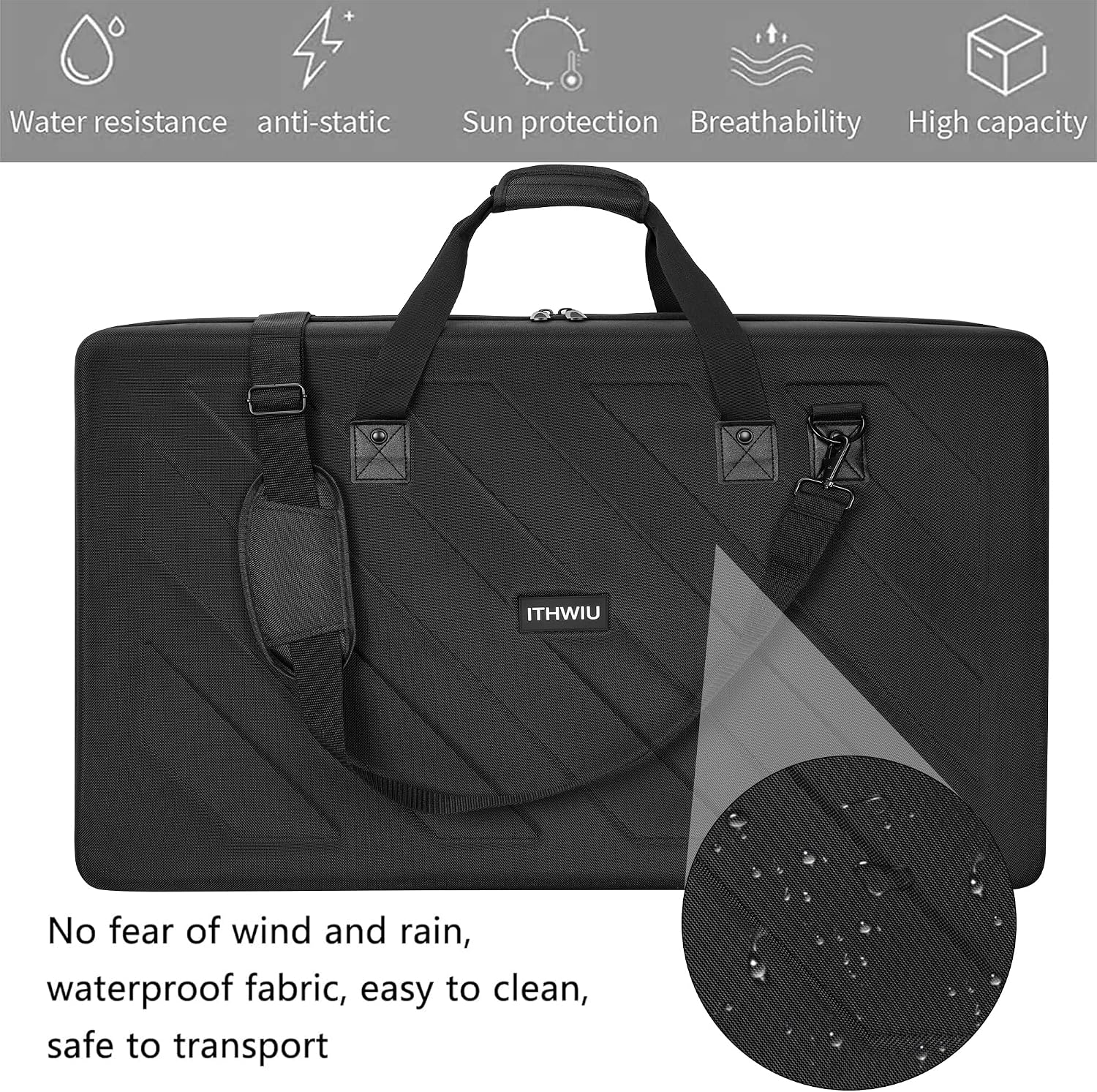 Lightweight Molded EVA Storage Case Fits for Pioneer DDJ RX2 RX3, 29.5 X 19.3 X 5.5 Inch Black