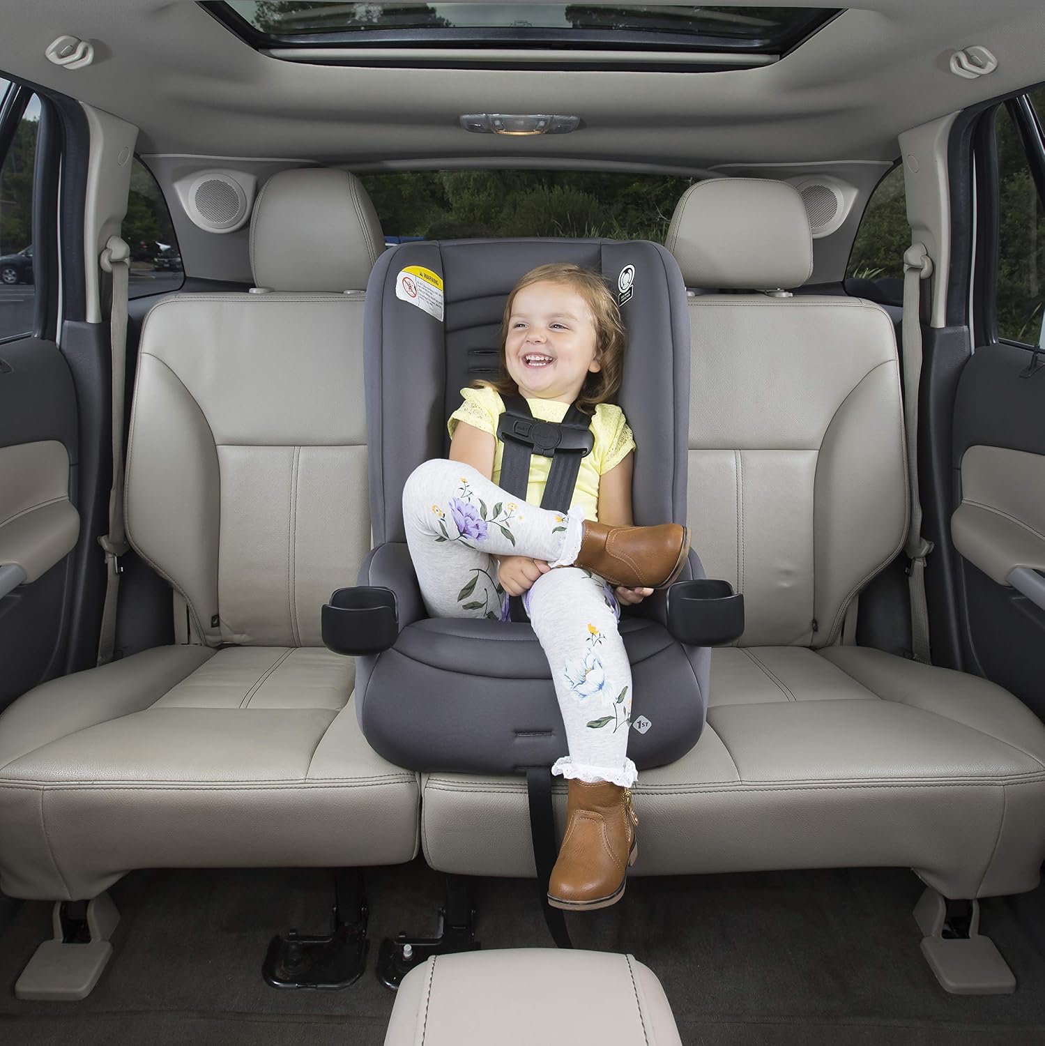 Safety 1st Jive 2-in-1 Convertible Car Seat, Rear Facing Car Seats for Babies (5-40 lbs, 19-40'), Forward Facing Carseat for Toddlers (22-65 lbs, 29-49'), Night Horizon