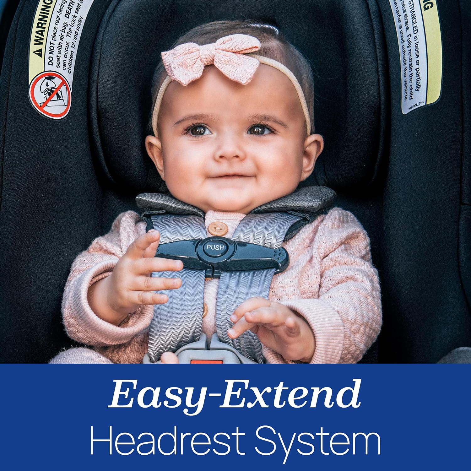 Chicco KeyFit Max ClearTex Infant Car Seat and Base, Rear-Facing Seat for Infants 4-30 lbs., Infant Head and Body Support, Compatible with Chicco Strollers, Baby Travel Gear, Legend/Black