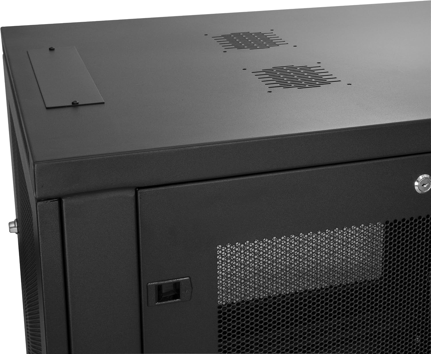 StarTech 12U Enterprise-Grade Server Rack Cabinet Kit, 19in Enclosed 4-Post Rack with Shelf and Cable Management, 29in (75cm) Mounting Depth, 992lb (450kg) Capacity, Black, Alloy Steel
