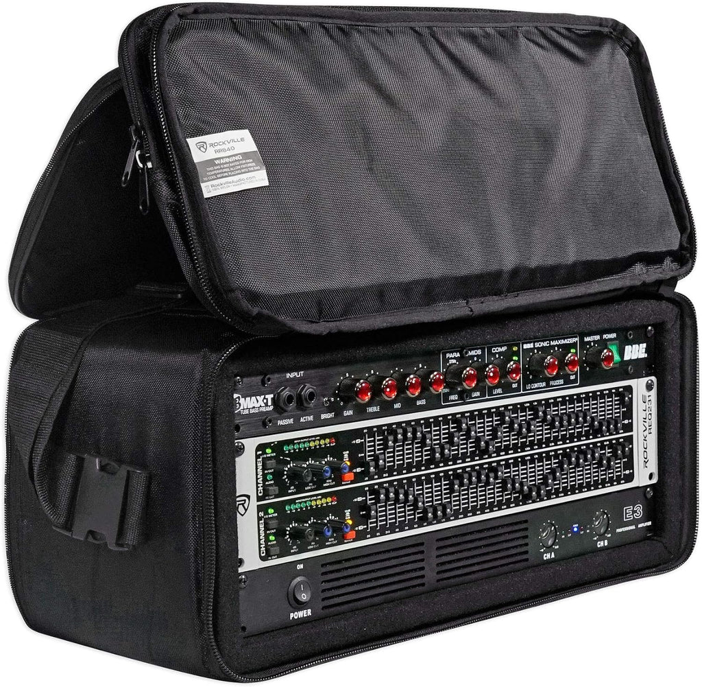 Gemini CDX-2250i Pro DJ Dual Two Deck Rack Mount CD/MP3 Media Player w/ USB Bundle with Rockville RRB40 4U Rack Bag Double-Sided Case with 12' Depth with Shoulder Strap