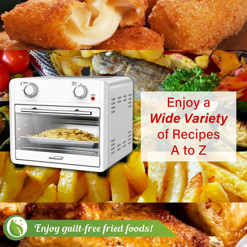 Brentwood AF-2400SI 24-Quart Convection Air Fryer Toaster Oven with 60-Minute Timer, Silver