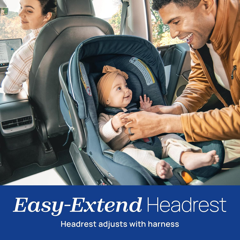 Chicco KeyFit Max Zip ClearLux Infant Car Seat and Base, Rear-Facing Seat for Infants 4-30 lbs., Zip-Open Privacy Shield, Compatible with Chicco Strollers, Baby Travel Gear | Verona/Grey