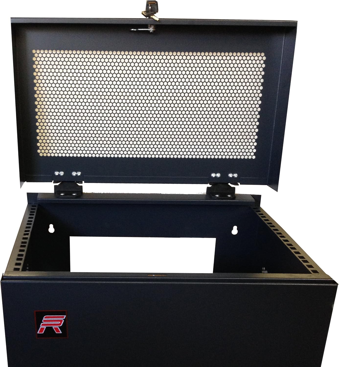 6U Vertical Wall Mount Server Rack Cabinet, 19 Inch Network Enclosure, 35' Full-Length Capacity, Mesh Door, Space-Saving Rack for Switches, Routers, Patch Panels