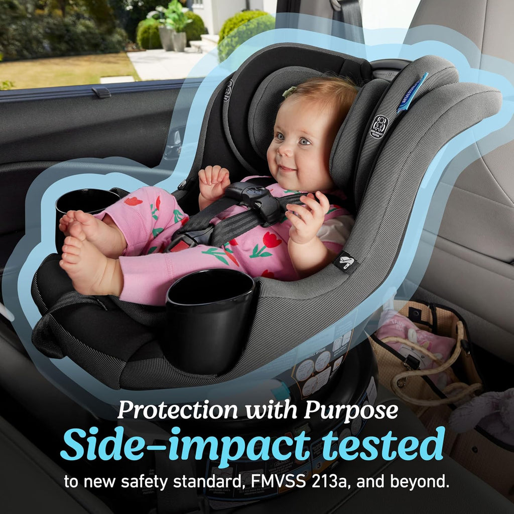 Graco EasyTurn 360 2-in-1 Rotating Convertible Car Seat, 360 Degree Rotating Infant to Toddler Rotating Car Seat, 2 Modes Rear and Forward Facing, Slim Design, Cyran