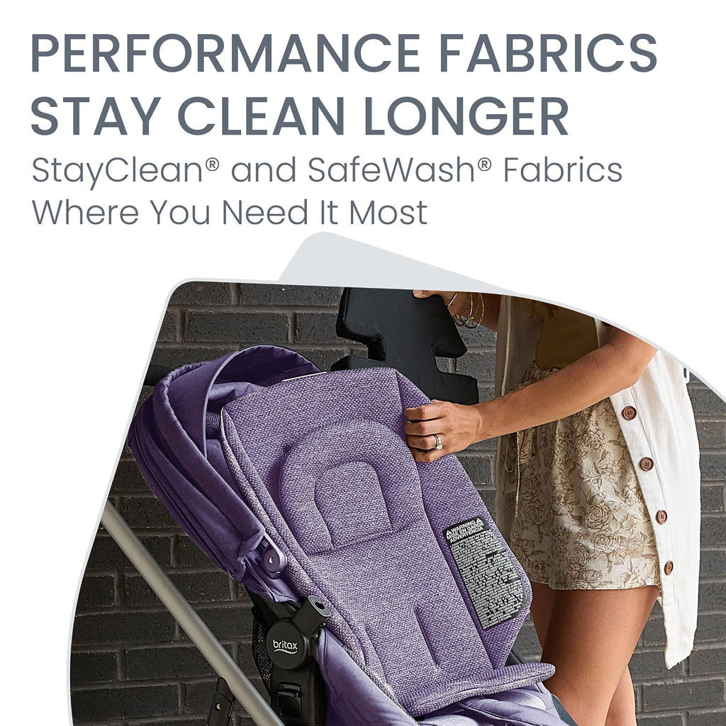 Britax Willow Grove SC Travel System, Infant Car Seat Stroller Combo with Willow SC Infant Car Seat, Alpine Base, and Grove Stroller; ClickTight Technology, SafeWash & StayClean Fabrics — Pindot Iris