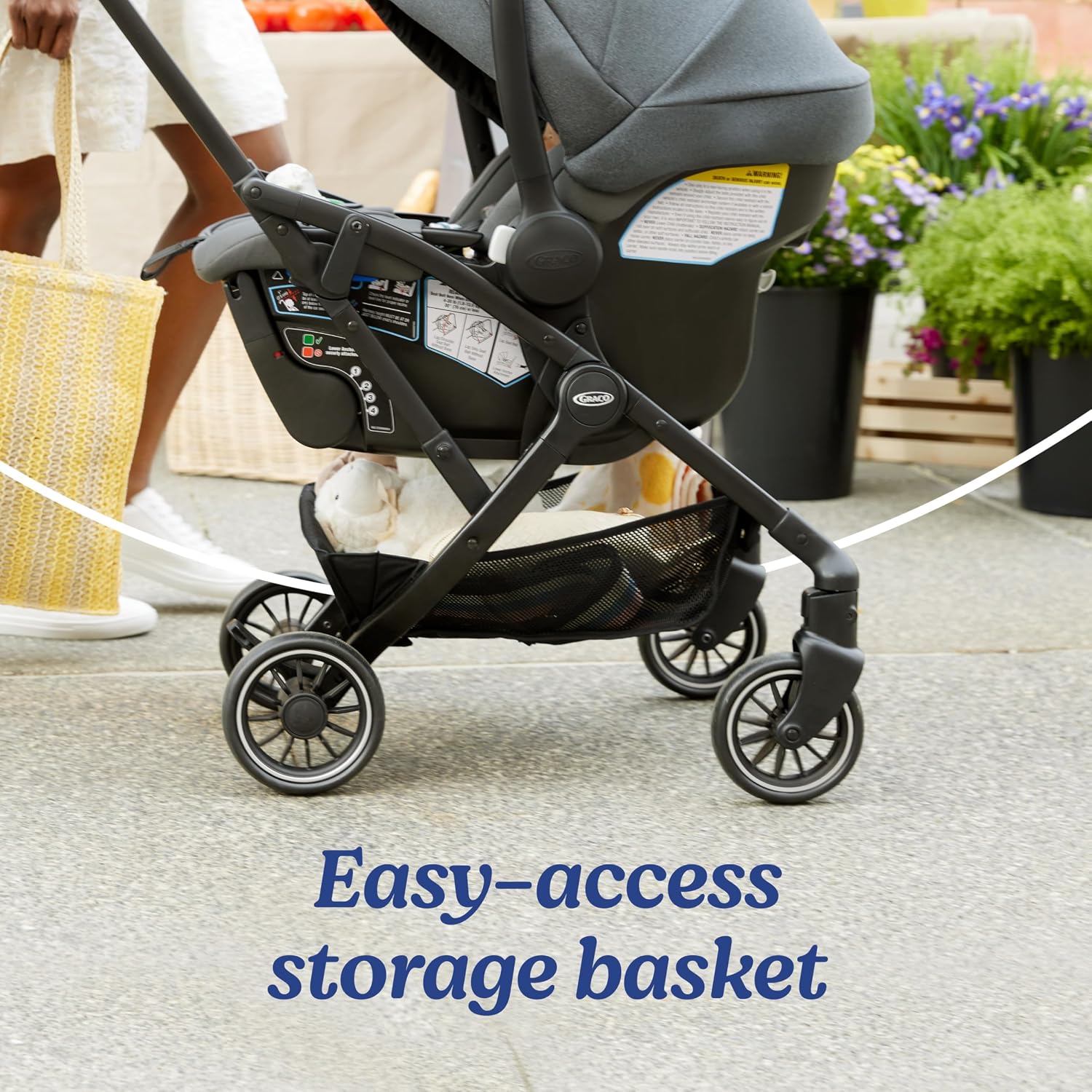 Graco® Gomax Next Gen Travel System, Car Seat Stroller Combo, Rear Facing Infant Car Seat, Compact Stroller for Travel