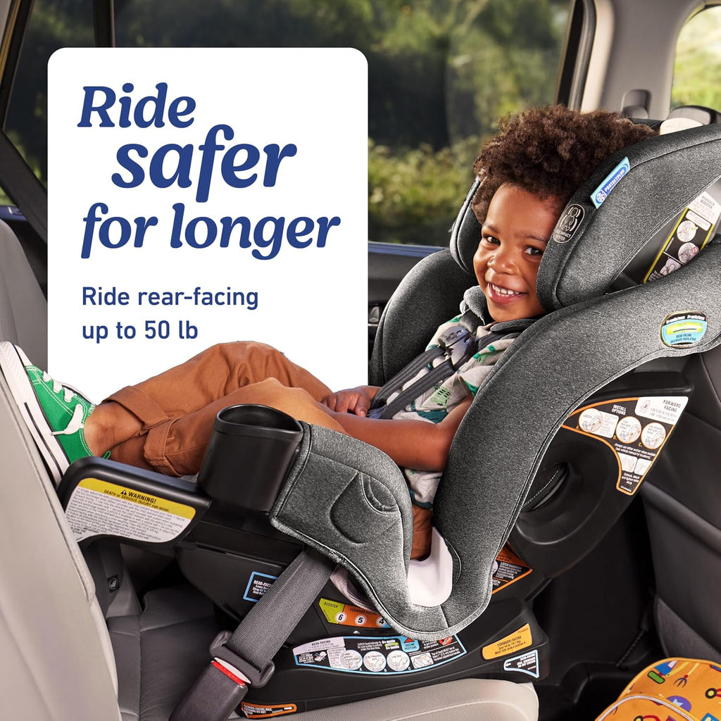 Graco Extend2Fit 3-in-1 Convertible Car Seat, 3 Modes – Rear Facing, Forward Facing Baby Car Seat and Highback Booster Seat, Adjustable Extension Panel for Extra Legroom, Ashten
