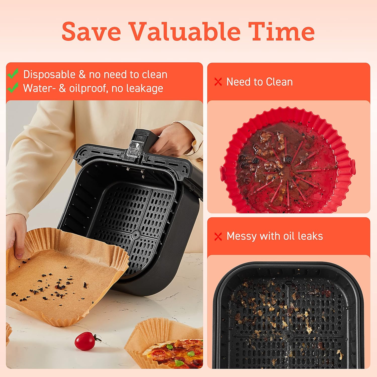 COSORI Air Fryer TurboBlaze 6.0-Quart Compact Airfryer that Roast & Air Fryer Liners