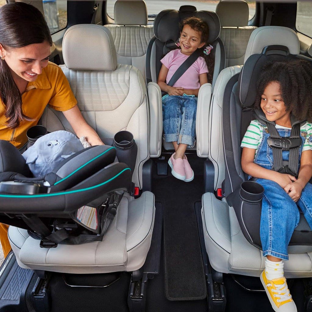 Safety 1st Grow and Go All-in-One Slim Convertible Car Seat, Rear Facing, 5-40 lbs, Forward Facing (30–65 lbs), High Back Booster Seat 40-100 pounds, Iron Frost